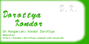 dorottya kondor business card